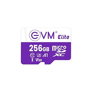 evm elite 256gb microsdxc memory card  class 10 u3 a1  tlc flash  durable storage amp fast data transfer  compatible with smartphones tablets cameras amp more  5 year warranty eetf256gu3
