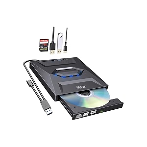 evm usb 30 amp type c external cd dvd writer rw optical drive cddvd rom -rw sdtf card reader ports usb-c hub for laptop pc desktop - 1 year warranty evm-ext-cd-01