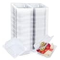 Evnlo 300 Count Heavy Duty Clear Clamshell Food Containers Hinged with Lids