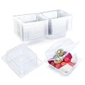 Evnlo 50 Count Heavy Duty Clear Clamshell Food Containers Hinged with Lids
