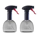 Evo Mini Oil Sprayer Bottle | Non-Aerosol for Olive Oil, Cooking Oils, Vinegars | 8-Oz Capacity | Rotatable Nozzle | Gourmet Cooking Tools - Food-Safe Materials - Charcoal, Set of 2