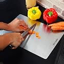EVOLATE Chopping Board Stainless Steel Metal Cutting Kitchen,Heavy Duty Choping-Board Vegetable, Meats vegitable Chopper Boards,Safe Durable (Medium)(31.8CM X 21CM)