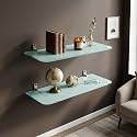 Evolite® Premium Tempered Glass Diamond Corner and Rectangle Shelf for |Bathroom | Living Room | Bedroom | Kitchen Shelves Racks &amp; wall Mount Heavy Duty All Accessories (ETGS-6G9x12inch Pack of 2)