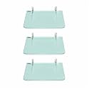 Evolite® Premium Tempered Glass Diamond Corner and Rectangle Shelf for |Bathroom | Living Room | Bedroom | Kitchen Shelves Racks &amp; wall Mount Heavy Duty All Accessories (ETGS-6G9x12inch Pack of 3)
