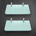 Evolite® Premium Tempered Glass Diamond Corner and Rectangle Shelf for |Bathroom | Living Room | Bedroom | Kitchen Shelves Racks &amp; wall Mount Heavy Duty All Accessories (ETGS-6G9x8 inch Pack of 2)