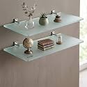 Evolite® Premium Tempered Glass Diamond Corner and Rectangle Shelf for |Bathroom | Living Room | Bedroom | Kitchen Shelves Racks &amp; wall Mount Heavy Duty All Accessories (ETGS-6G9x15 inch Pack of 2)