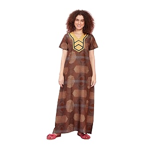 evolove women39s 100 cotton supersoft with beautiful embroidery long maxi night gown nighty dress with pocket most comfortable and 3 x longer lasting dark navy lngco3188dn-s