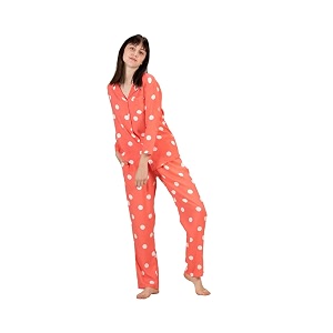 Evolove Womens Cotton Full Sleeves Collared Night