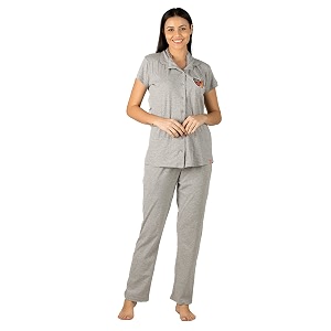 Evolove Womens Cotton Full Sleeves Collared Night