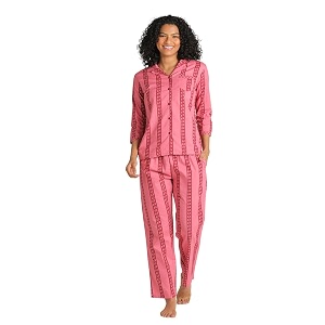 Evolove Womens Cotton Full Sleeves Collared Night