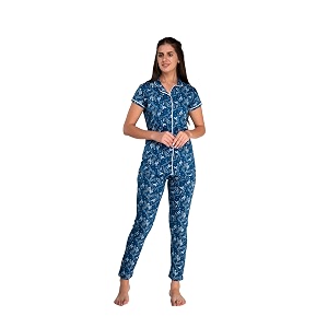 Evolove Womens Cotton Full Sleeves Collared Night