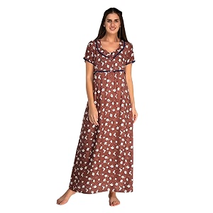 Evolove Womens Cotton Long Maxi Maternity Feeding