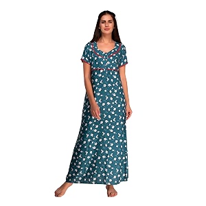 Evolove Womens Cotton Long Maxi Maternity Feeding