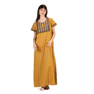 evolove women39s cotton long maxi night gown nighty dress with pocket super soft comfortable lng-cotton-2