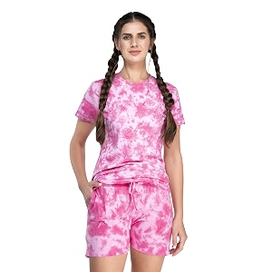 Evolove Women Night Suit Set Top Short