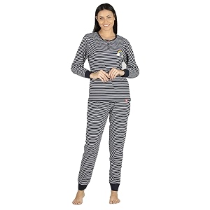 Evolove Women Night Suit Set Top Pyjama