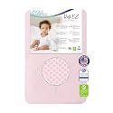 Evolur Rest EZ 2-in-1 Mini Crib Mattress – Dual-Sided Comfort, Water-Resistant Pink Cover, GREENGUARD Gold Certified, Crafted from Recycled Sustainable Materials, Proudly Made in USA