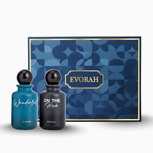 house of evorah men39s luxury fragrance gift set 2 x 25 ml  wanderlust aqua amp on the rocks citrus black long-lasting scent  mens perfume gift set  diwali gift for men