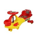 EVOSHINE® Panda Back Rest Swing Car Magic Car Kids Car Ride On for Kids Toys with Music and Lights for Boys/Girls Ride On Toy Car Drive Age from 2 Years Weight Capacity 50 Kg Car (Yellow & Red)