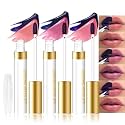 evpct 3Pcs Peel Off Lip Stain Tints with Tweezer, Liquid Lipstick Lip Stain Gloss Long Lasting Waterproof for Women, Non-stick Cup Lipstick Peel Off Highly Pigmented 24 Hrs Original Lips Stains, Set01