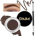evpct Dark Brown Eyebrow Powder Pomade Gel Makeup Kit with Dual-ended Brush, Eyebrow Kit for Women Shaping, Eye Brow Pomade Tinting kits for Women Long Lasting Waterproof