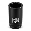 EVRBUL 1/2" Drive 1-5/8’’ Extra Deep Impact Socket Heavy Duty 6 Point Design Heat-Treated for Automotive Truck and Heavy Equipment Repair