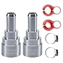 EVRBUL 2PCS Heater Core Hose Connectors - Stainless Steel Coolant Hose Connector Inlet/Outlet 3/4In Tube x 5/8In Hose Compatible with Chevrolet GMC Cadillac Replace# 15032062 800-409HP