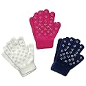 Evridwear Boys Girls Magic Stretch Gripper Gloves 3 Pair Pack Assortment, Kids One Size Winter Warm Gloves Children