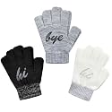 Evridwear Boys Girls Magic Stretch Gripper Gloves 3 Pair Pack Assortment, Kids One Size Winter Warm Gloves Children