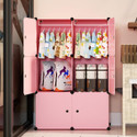Evrum 6-Door 8-Shelf Plastic almirah for kids, almirah of clothes ,cupboard PC Collapsible Wardrobe
