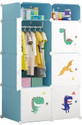 Evrum 6-Door 8-Shelf Plastic almirah for kids, almirah of clothes ,cupboard PC Collapsible Wardrobe