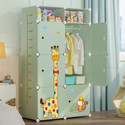 Evrum 6-Door 8-Shelf Plastic almirah for kids, almirah of clothes ,cupboard PC Collapsible Wardrobe