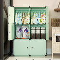Evrum 6-Door 8-Shelf Plastic almirah for kids, almirah of clothes ,cupboard PC Collapsible Wardrobe