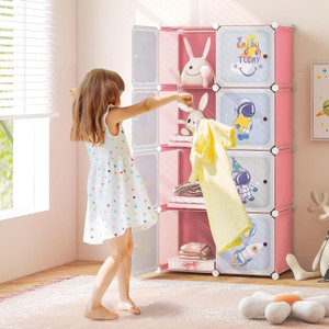 evrum pc collapsible wardrobe finish color - pink-d4 diydo-it-yourself