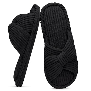 Evshine Summer House Slippers for Women Corduroy