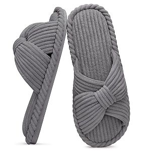 Evshine Summer House Slippers for Women Corduroy