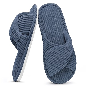 Evshine Summer House Slippers for Women Corduroy