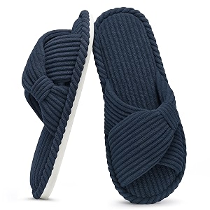 Evshine Summer House Slippers for Women Corduroy
