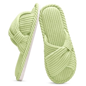Evshine Summer House Slippers for Women Corduroy