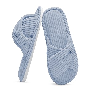 Evshine Summer House Slippers for Women Corduroy