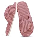 Evshine Summer House Slippers for Women Corduroy