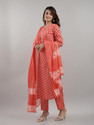 Ewedoos Women Viscose Rayon Kurta Pant Dupatta Set