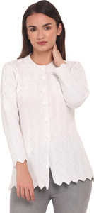ewools embroidered round neck casual women white sweater