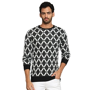 eWools Mens Winterwear Woolen Striped Sweaters