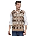 eWools Men's winterwear Woolen Checkered Sleeveless Cardigan Sweaters