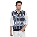 eWools Men's winterwear Woolen Checkered Sleeveless Cardigan Sweaters