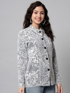 ewools printed round neck casual women black sweater