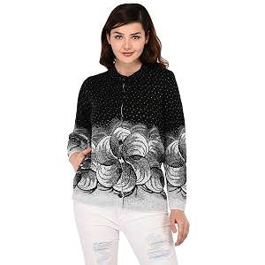 ewools women39s winter wear round neck multicolor woolen cardigan