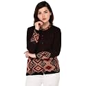 eWools Women's Winter wear Round Neck Multicolor Woolen Cardigan