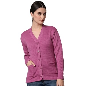 ewools women39s winterwear woolen solid sweater with pockets cardigans with pockets